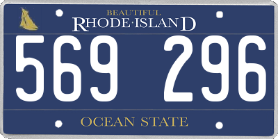 RI license plate 569296