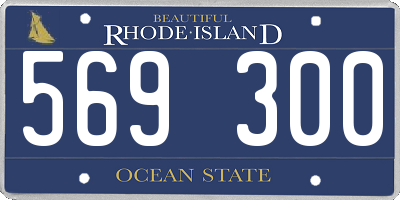 RI license plate 569300