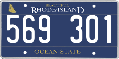 RI license plate 569301