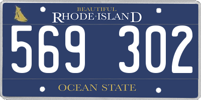 RI license plate 569302