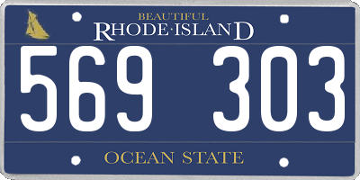 RI license plate 569303