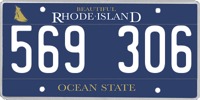 RI license plate 569306