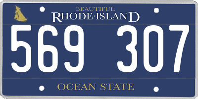 RI license plate 569307