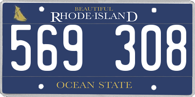 RI license plate 569308