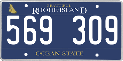 RI license plate 569309