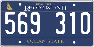 RI license plate 569310