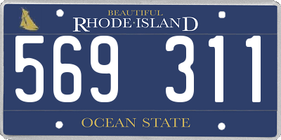 RI license plate 569311