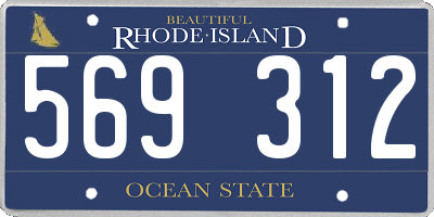 RI license plate 569312