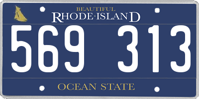 RI license plate 569313