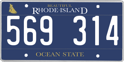 RI license plate 569314