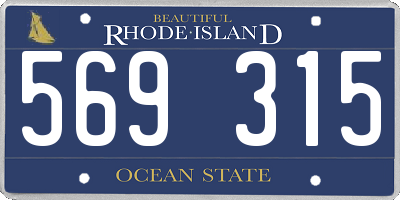 RI license plate 569315