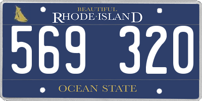 RI license plate 569320