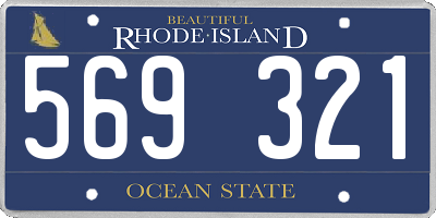 RI license plate 569321