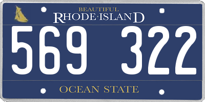 RI license plate 569322