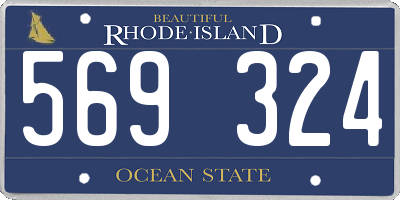 RI license plate 569324
