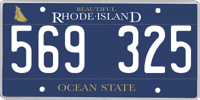 RI license plate 569325