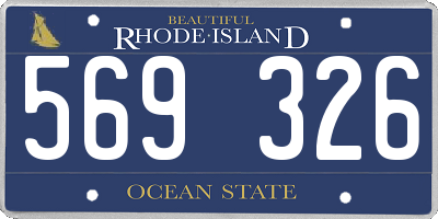 RI license plate 569326