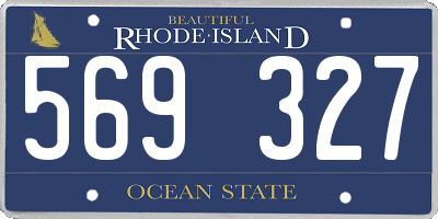 RI license plate 569327