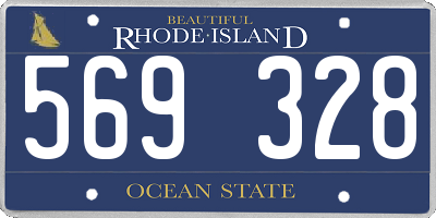RI license plate 569328