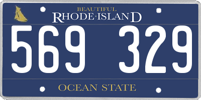RI license plate 569329