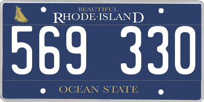 RI license plate 569330