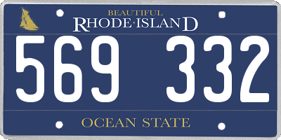 RI license plate 569332