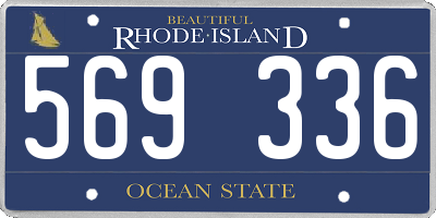 RI license plate 569336