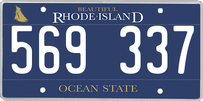 RI license plate 569337