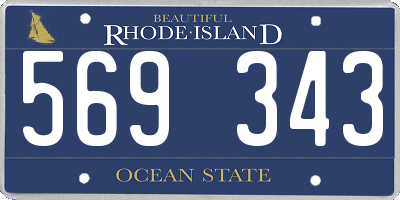 RI license plate 569343