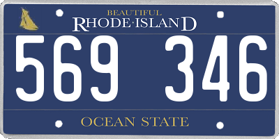 RI license plate 569346