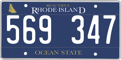 RI license plate 569347