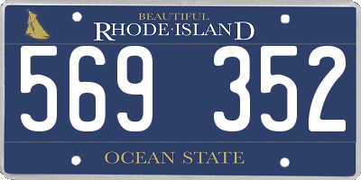RI license plate 569352