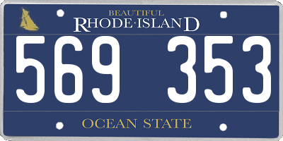 RI license plate 569353