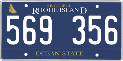 RI license plate 569356