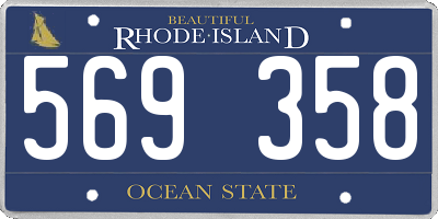 RI license plate 569358