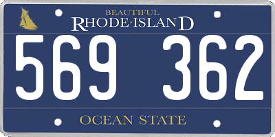 RI license plate 569362