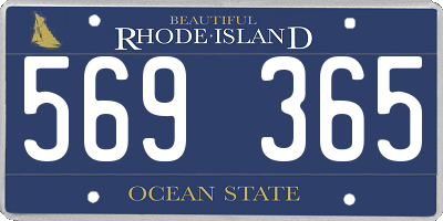 RI license plate 569365
