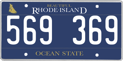 RI license plate 569369