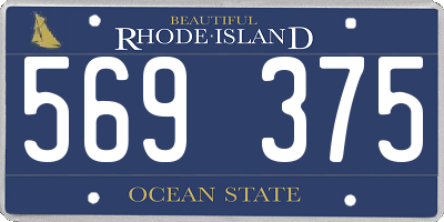 RI license plate 569375