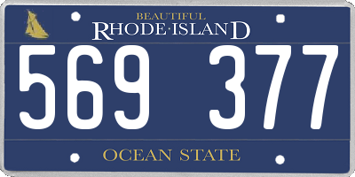 RI license plate 569377