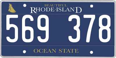 RI license plate 569378