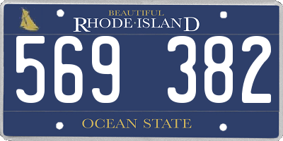 RI license plate 569382