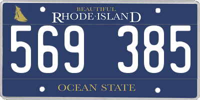 RI license plate 569385