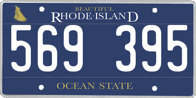 RI license plate 569395