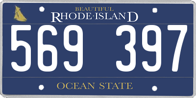 RI license plate 569397