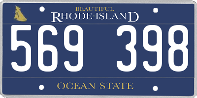 RI license plate 569398