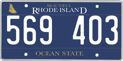 RI license plate 569403