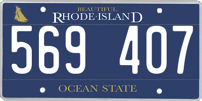 RI license plate 569407