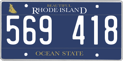 RI license plate 569418