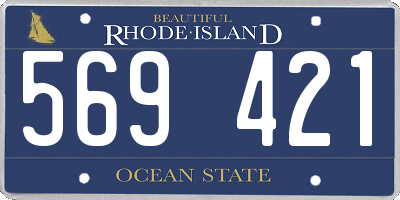 RI license plate 569421